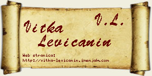 Vitka Levičanin vizit kartica